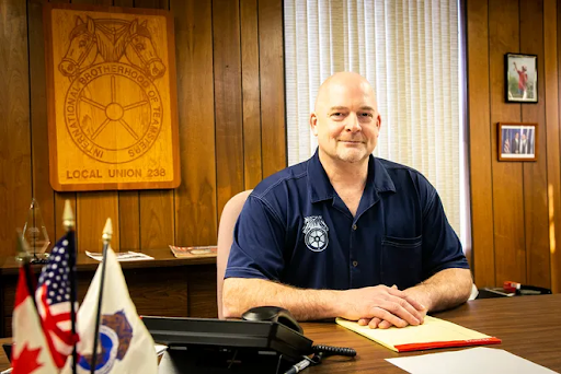 Jesse Case at his desk