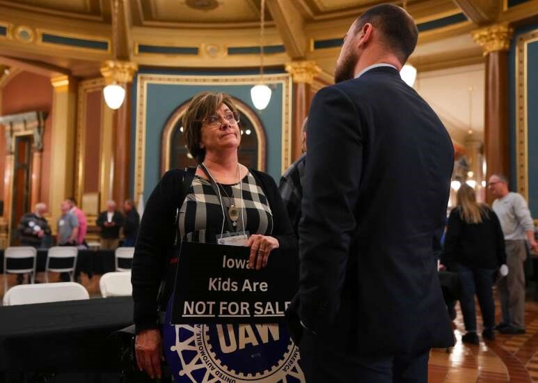 'Our Kids Are Not For Sale': Union Workers Protest Loosening of Iowa Child Labor Laws