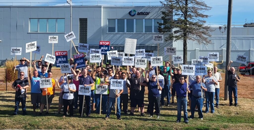 Union Workers on Strike Against Amcor in Des Moines